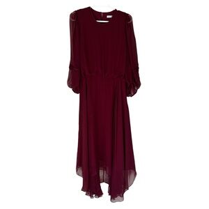Camilla And Mark Maroon Wine Dylan Asymmetrical Dress Size 6